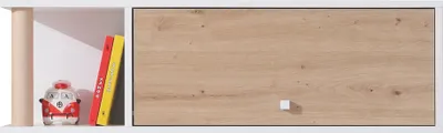 Produktbild von Wandregal 100cm in weiß mit Eiche und grau FAIRFAX-133