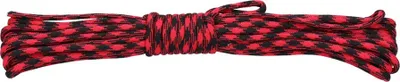 Produktbild von Rot/Schwarz - Paracord 550lb Nylon Seil, Abspannseil für Camping Fallschirmschnur reißfest - 4mm, 249 Kg (10 Meter)
