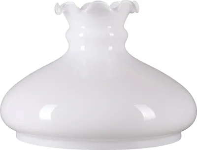 Zdjęcie produktu dla Wymienne szkło do lampy naftowej z falistym szkłem opalowym białe Ø 230 mm
