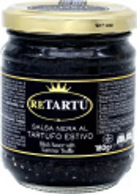 Produktbild von Čierna hľuzovková omáčka s letnou hľuzovkou 5%, 180 g (Salsa nera con tartufo estivo)
