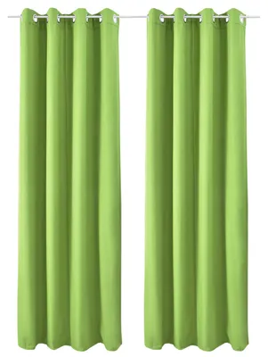 Produktbild von Beautissu 2er Set Thermovorhang Gardine Grün Amelie TO, 140x245cm