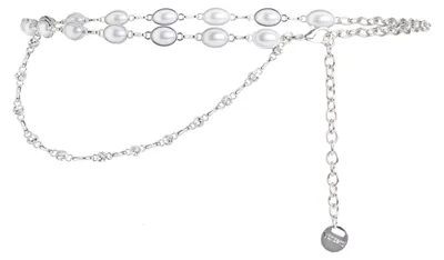 Produktbild von Vanzetti Taillengürtel 10 mm Chain Belt W95 Silver - White silberfarben
