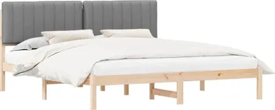 Obrázek produktu pro Rám postele s čalouněným čelem Světle šedá 180 x 200 cm