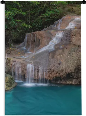 Produktbild von MuchoWow® Wandteppich Wandbehang Wasserfall - Felsen - Landschaft 120x180 cm Tapisserie Dekoration Wandtuch - Schlafzimmer - Dekorationen für das Haus