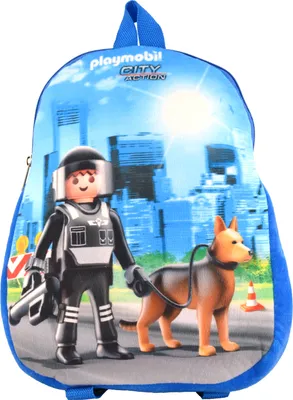 Produktbild von PLAYMOBIL City Action Polizei - Kinder Rucksack Tasche Schulrucksack Blau