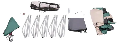 Productafbeelding van Draagbare douchecabine, 160*160*240 cm, waterdichtheid 1500 mm, UV-bescherming Polyurethan50+, geschikt voor 1 persoon, draagvermogen haak: 20 kg