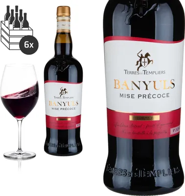 Produktbild von 6er Karton 2022 Banyuls Rimage Mise Précoce süß von Terres des Templiers - Rotwein