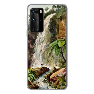 Produktbild von MuchoWow® Handyhülle Schutzhülle Hülle für Huawei P40 Pro Wasserfall - Kunst - Alte Meister Silikon Softcase Handy Hülle - Schutz