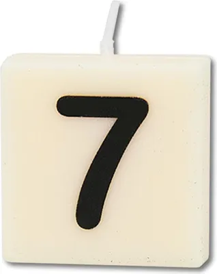 Produktbild von Paperdreams Buchstabenkerze Nr. 7, 4 Stk.