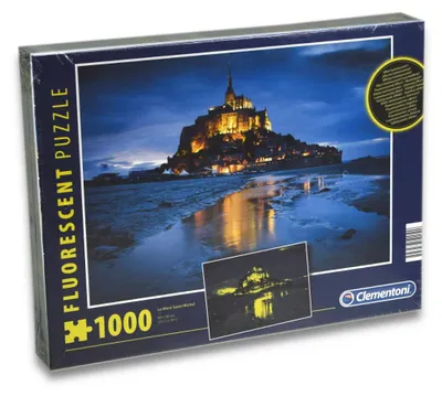 Obrázok produktu pre Clementoni 97239 - Puzzle - Mont Saint-Michel (fluorescenčné, 1000 dielikov)