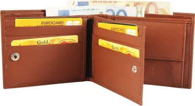 Produktbild von Excellanc Herren Geldbörse aus Echtleder. Format 12 x 10 cm.