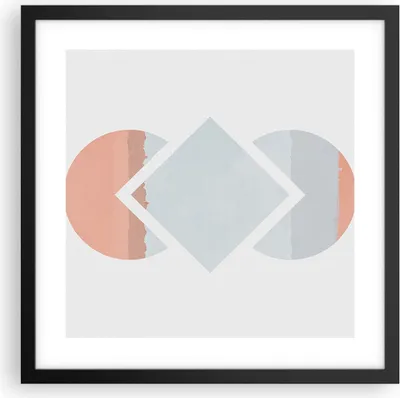 Produktbild von Gerahmtes Poster - Schwarzer Rahmen - Stück Geometrisch Diamant - 40x40 cm - Wand Bild - Wanddeko - Wandbilder - Kunstposter - Wandposter - Bilderrahmen - Bilder - Kunstdruck - P2BAC40x40-4690