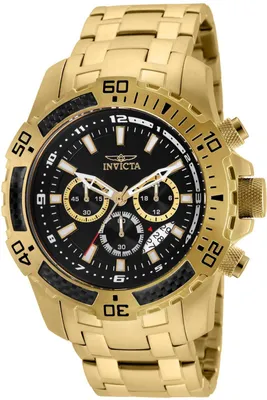 Produktbild von Invicta Pro Diver - SCUBA 24855 Herrenuhr - Quarzwerk - Edelstahl mit schwarzem Zifferblatt - 51 mm