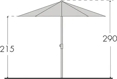 Obrázok produktu pre Slnečník Active Kurbel 380 cm prírodný