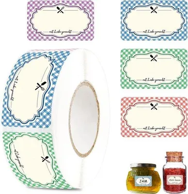 Produktbild von Selbstklebende Etiketten für Marmeladen und Kräuter - 500 Stück