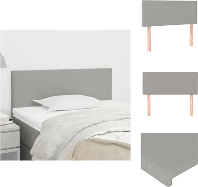 Produktbild von vidaXL Kopfteil Hellgrau 90x5x78/88 cm Stoff -  Kopf- & Fußenden