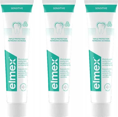 Produktbild von Elmex | Zahnpasta - Zahnpasta Sensitive - 3 Stück - Sofortige Linderung - Kariesprävention - Empfindliche Zähne