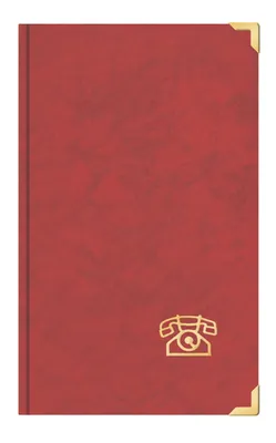 Produktbild von Telefonbuch Adressbuch ca. DIN A5 mit Messingecken rot