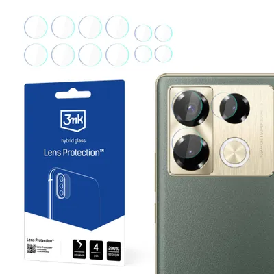 Produktbild von 3mk Hybridglas Lens Protection für Infinix Note 40 Pro Kamera Objektiv Kameralinse 0,16mm 6H (4 Stück)
