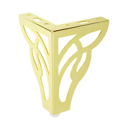 Produktbild von Möbelfuß Blume 13 cm, Gold Matt, Metall, 4 Stück