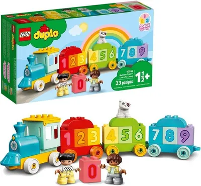 Obrázok produktu pre Stavebnica LEGO DUPLO My First: Vlá?ik s ?íslami – U?íme sa po?íta? 10954; úvod do ?ísel a po?ítania pre bato?atá; vzdelávací vlá?ik s o?íslovanými kockami, ktorý vzdeláva predškolákov hravou formou; skvelý dar?ek pre deti (23 dielikov)