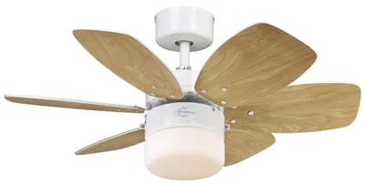 Immagine prodotto di Ventilatore da soffitto con luce e catenelle Flora Royale Bianco 76 cm