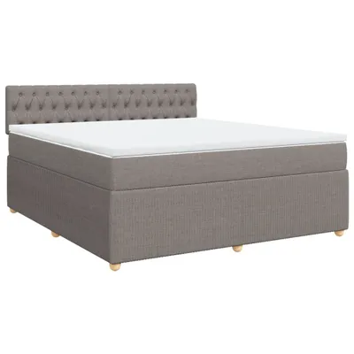 Produktbild von vidaXL Boxspringbett mit Matratze Taupe 180x200 cm Stoff