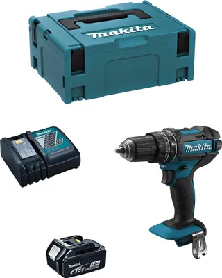 Image de Perceuse-visseuse à percussion MAKITA DHP482RTJ1 (1 x 5,0 Ah + DC18RC + MAKPAC 2)