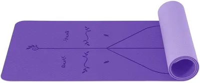 Produktbild von Yogamatte, 6 mm dick – rutschfest – TPE – Sportmatte – Fitnessmatte – mit Tragegurt – 183 x 61 cm