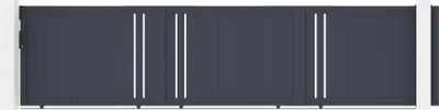 Produktbild von GIONA 6 m Schiebetor, 140 cm hoch, graues Aluminium