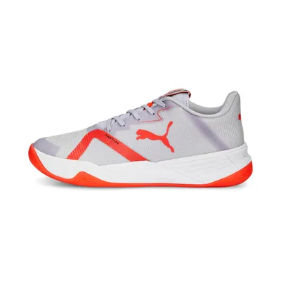 Produktbild von Puma Accelerate Turbo Nitro II Indoor Handball Hallenschuhe Sportschuhe grau/orange 107039-02, Schuhgröße:38.5 EU