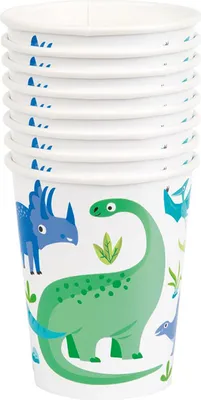 Produktbild von Pappbecher Kleine Dinosaurier, 256 ml