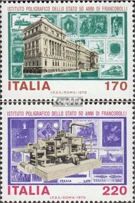 Produktbild von Briefmarken Italien 1979 Mi 1636-1637 (kompl.Ausg.) postfrisch Briefmarkenherstellung