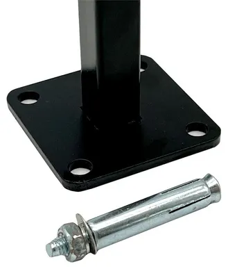Produktbild von Outgarden Schwarz 120x120x300mm Pfostenkonsole, Aluminium Pfostenträger für Zaunpfosten, Aufschraubkonsole, Aufdübelkonsole, Anthrazit, Montagehilfe für Gartenzaun