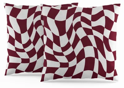 Produktbild von Solidchoice – Kissenbezüge in Bordeauxrot, 50 x 50 cm, Set mit 2 Stück
