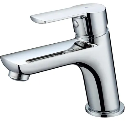 Produktbild von Chromierter Waschtischarmatur mit Wassersparfunktion, für das Badezimmer