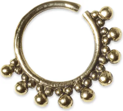 Produktbild von viva-adorno Ohr Piercing Ring Nasen Ring Messing Septum Vintage Antik Tragus Helix 1,2mm verschiedene Designs wählbar Z496,Design 11