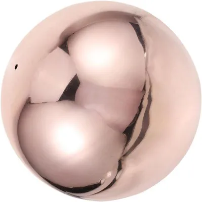 Produktbild von Gartenkugel aus Edelstahl mit Roségold, 18 cm Durchmesser - Spiegelnde Dekoration