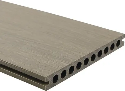 Produktbild von Konsta WPC Terrassendiele Nativo Eiche hellgrau Hohlkammerprofil 3000 x 210 x 22,5 mm