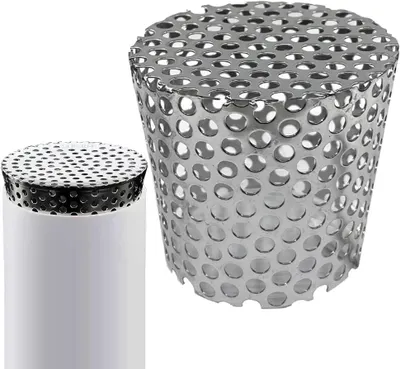 Zdjęcie produktu dla Siatka do rur spustowych – średnica wewnętrzna 100 mm – filtr do rynien – ochrona przed liśćmi dla rur spustowych – stożkowa – stal nierdzewna 304 – do rur spustowych i rynien
