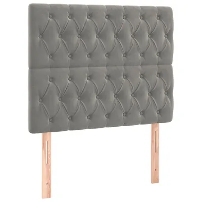 Immagine prodotto di Testiera Grigio Chiaro 100x7x118/128 cm Velluto