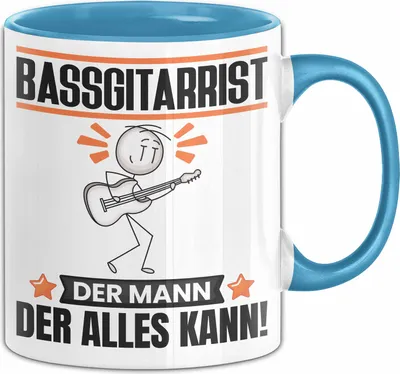 Produktbild von Bassgitarrist Tasse Geschenk für Bassgitarrist Der Mann Der Alles Kann Geschenkidee zum Geburtstag (Blau)