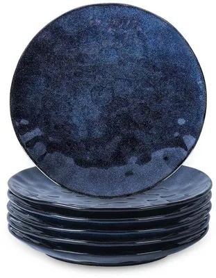 Obrázek produktu pro Sada 6 keramických talířů Ø 27 cm, porcelán, modrá