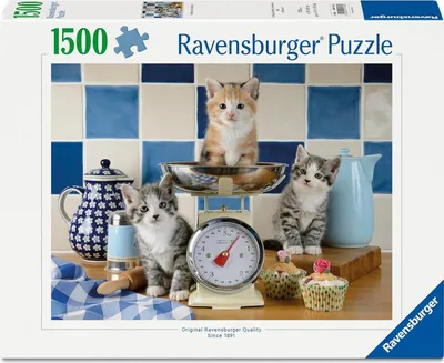 Immagine prodotto di Ravensburger - Adult Puzzle - 1500-piece puzzle - Kittens in the Kitchen - Ages 14+ - Premium quality puzzle - 12001708