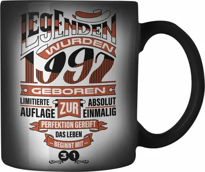 Produktbild von TRENDATION 30. Geburtstag Farbwechsel Zauber-Tasse Frau Mann Geschenk 30er Geschenkidee 30 Mutter Vater (Schwarz)