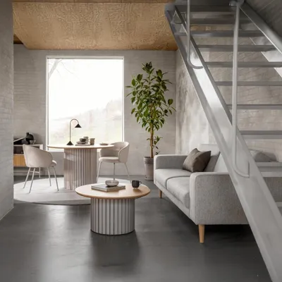Productafbeelding van Eetkamerstoel Skive Met Armleuning Beige Basel - Giga Living- Set van 2