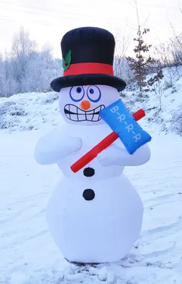 Produktbild von HI Weihnachtsdeko Schneemann 4 LEDs 180 cm