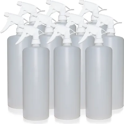Produktbild von 10x 1000ml Leerflasche Sprühkopf Sprühflasche Arbeitsflasche Handsprüher HDPE