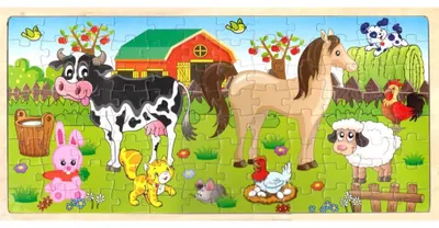 Zdjęcie produktu dla Drewniane puzzle ze zwierzętami