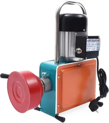 Productafbeelding van Spiraalvormige rioolreinigingsmachine - Elektrische afvoerreinigingsmachine - 1000 W motor - 400 omwentelingen per minuut - 12 meter spiraal voor leidingen met een diameter van 20–150 mm - Oranje